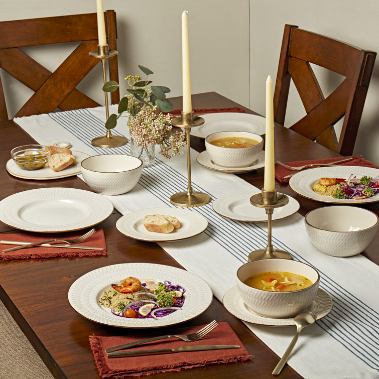 Embossed Dinnerware Tabletops Gallery 12PC Set